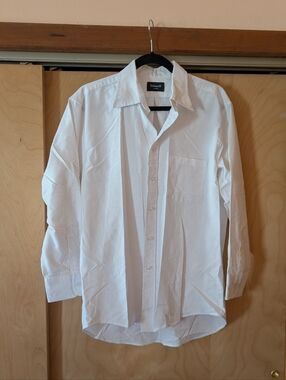 White Long-Sleeve Men's Dress Shirt
